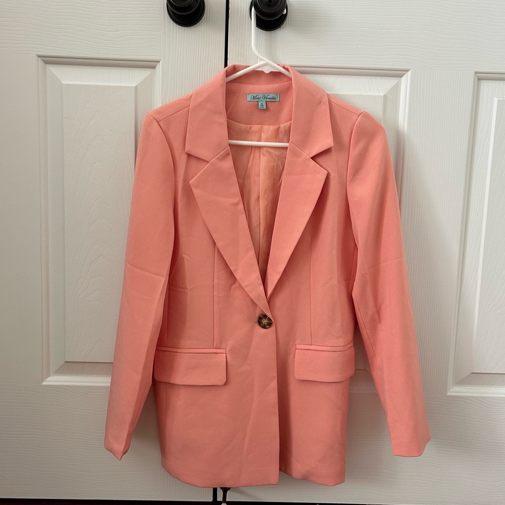Showpo Coral Blazer Jacket